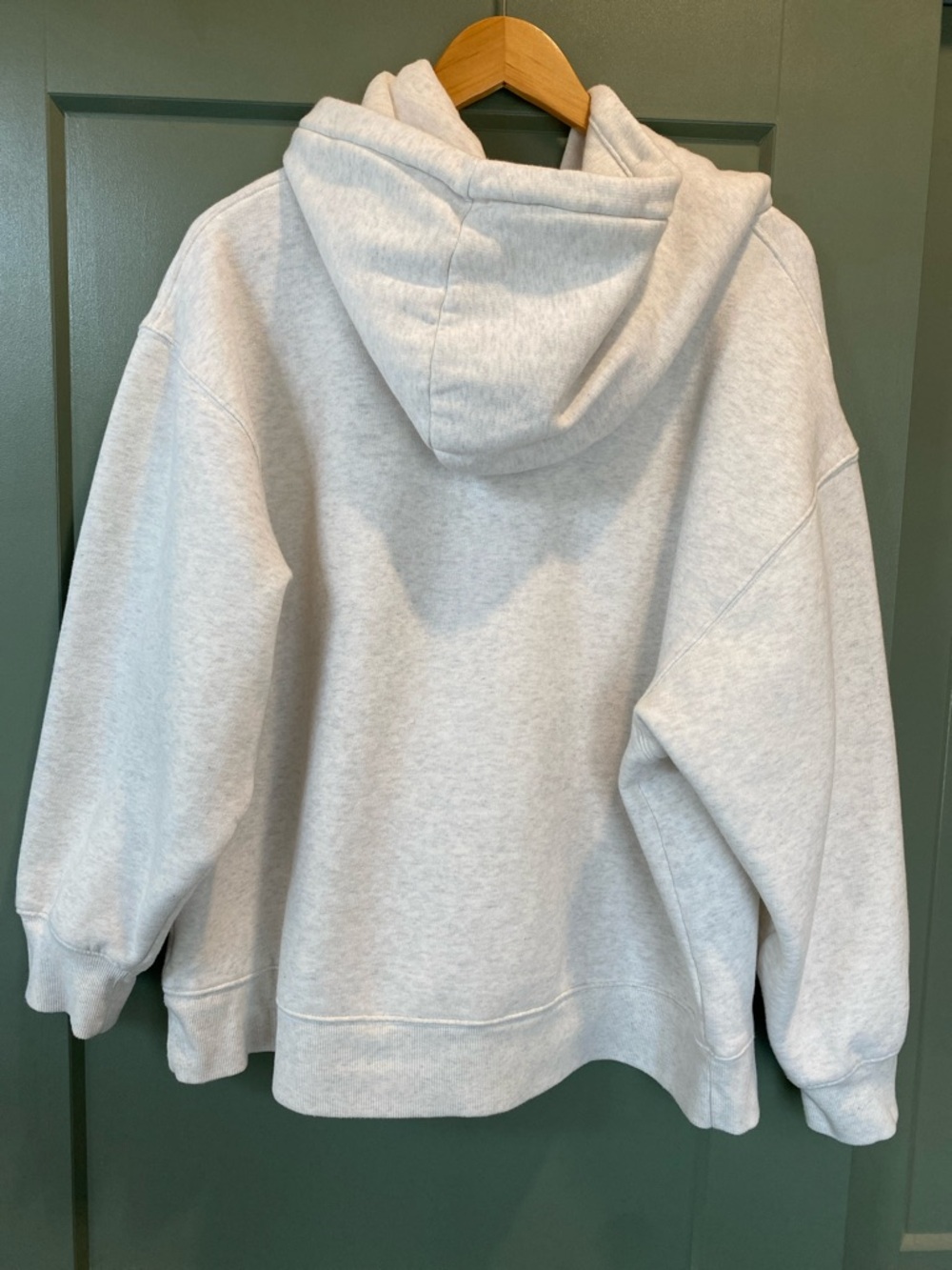 Classic Women’s Hooded Pullover Sweatshirt in White Heather - Picture 4 of 4